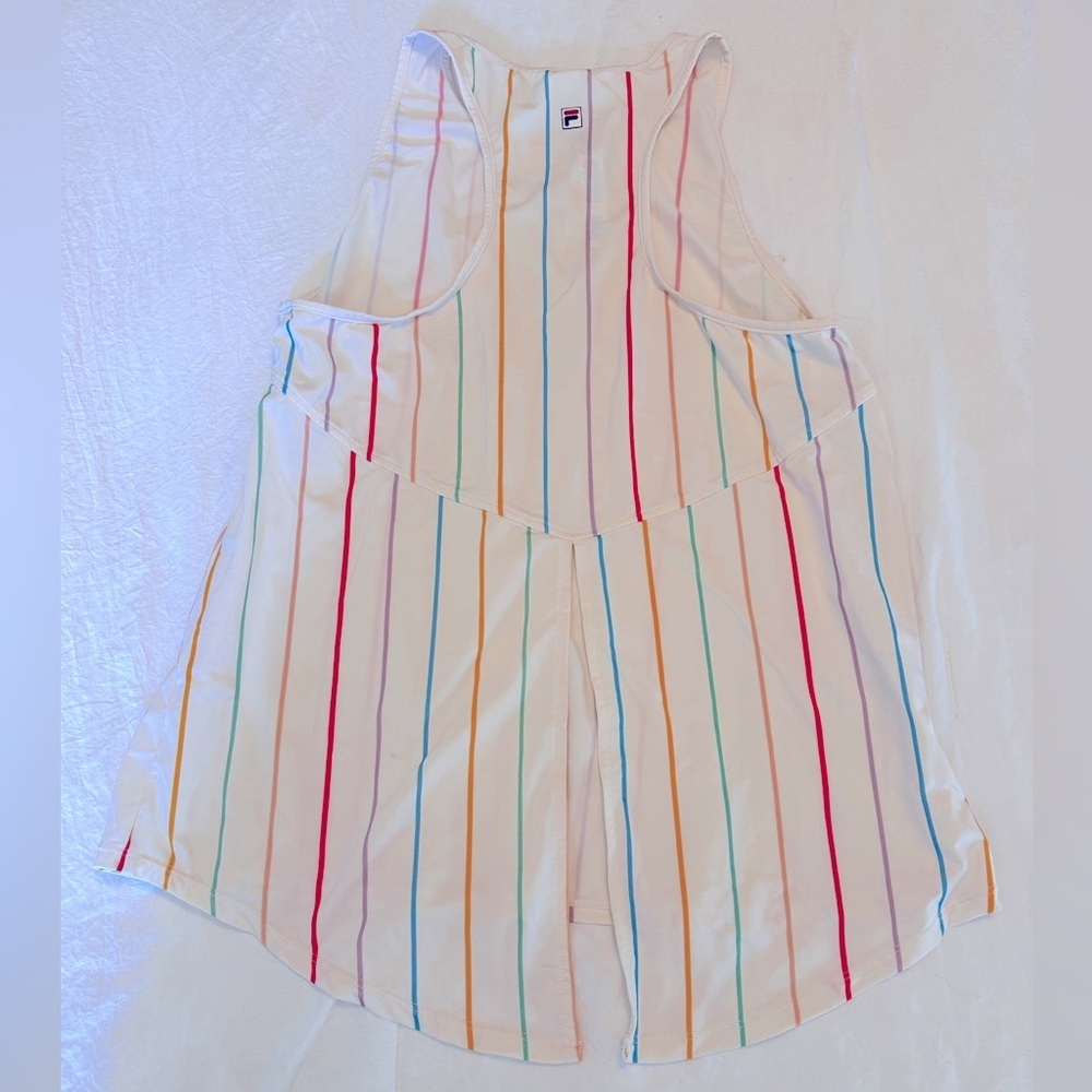 Fila Rainbow Stripe Tie-up Tank/Skort Set - S & M - Picture 3 of 8